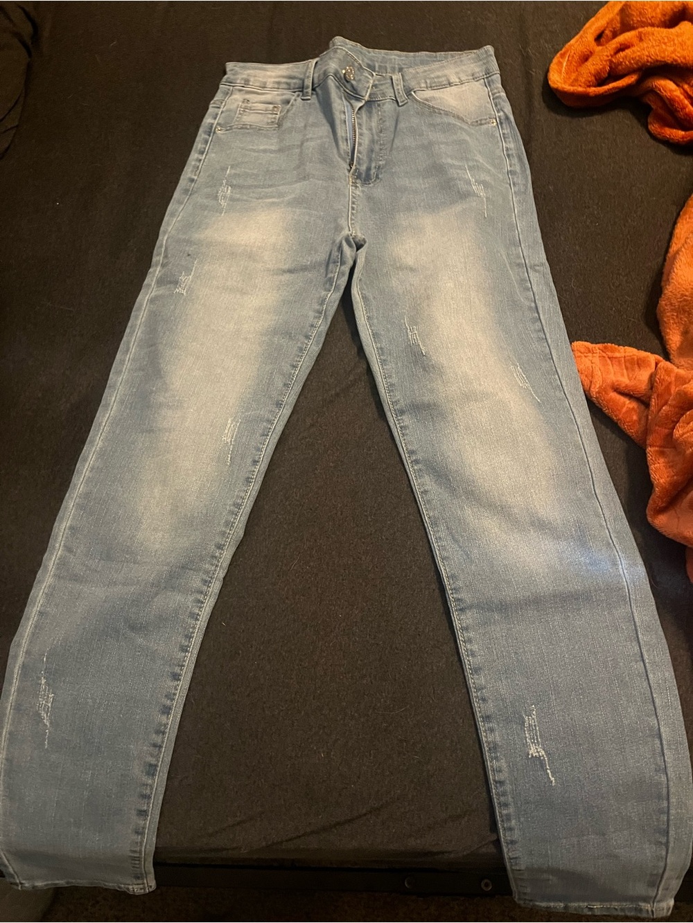 SHEIN Light Blue Slim Straight Men’s Jeans